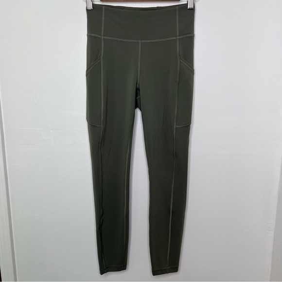 LULULEMON Grey Sage Invigorate High Rise Leggings 25” - Picture 2 of 7